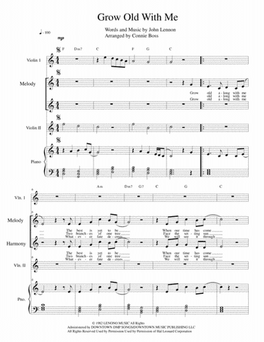 Grow Old With Me (arr. Connie Boss)