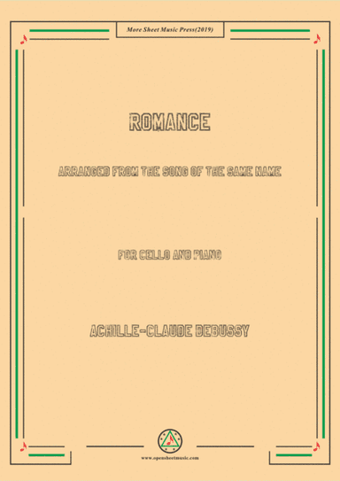 Debussy-Romance,for Cello and Piano (arr. MSM)