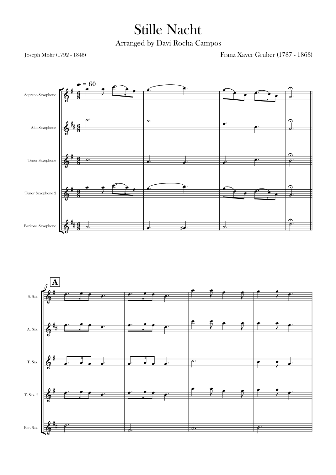 Stille Nacht (arr. Davi Rocha Campos)