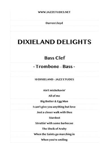Dixieland delights - 10 jazz etudes -Bass clef