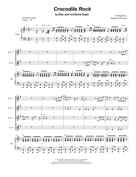 Crocodile Rock (arr. Stephen DeCesare)