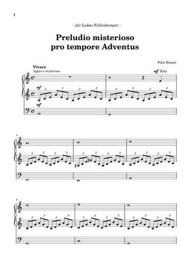 Preludio misterioso pro tempore Adventus