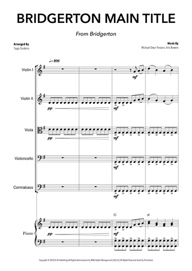 Bridgerton Main Title (arr. Tiago Cordeiro)