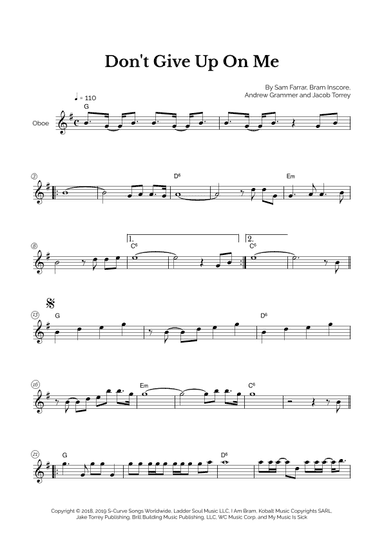 Don't Give Up On Me (arr. Marcos Soares)