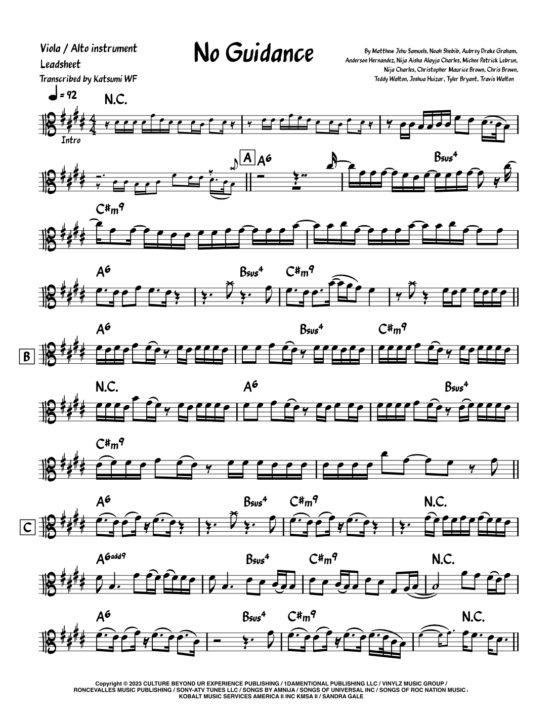 No Guidance (arr. Katsumi WF)