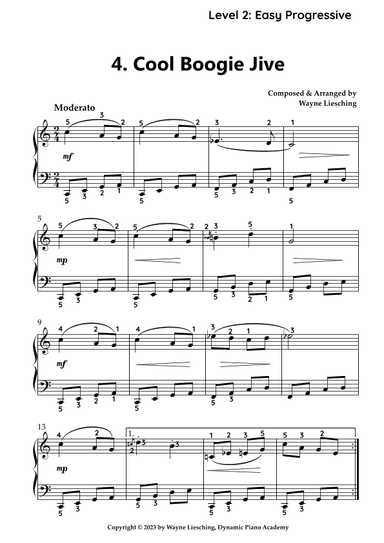 Cool Boogie Jive - Sheet Music for Piano Recital & Eisteddfods