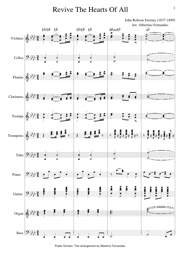 Revive The Hearts Of All - Score Only (arr. Albertino Fernandes)