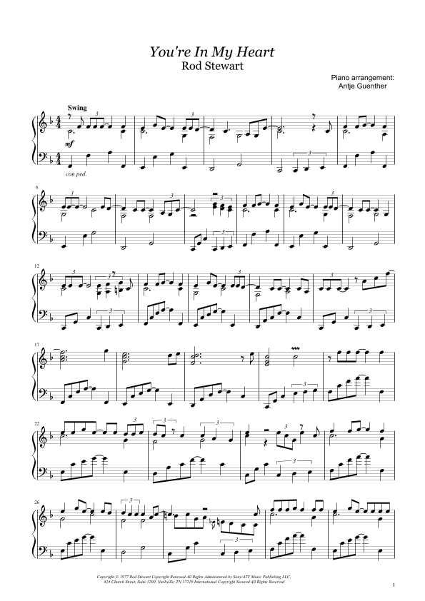 You're In My Heart (arr. Antje Günther)