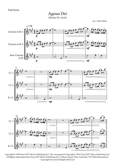 Agnus Dei (arr. Fabio Britto)
