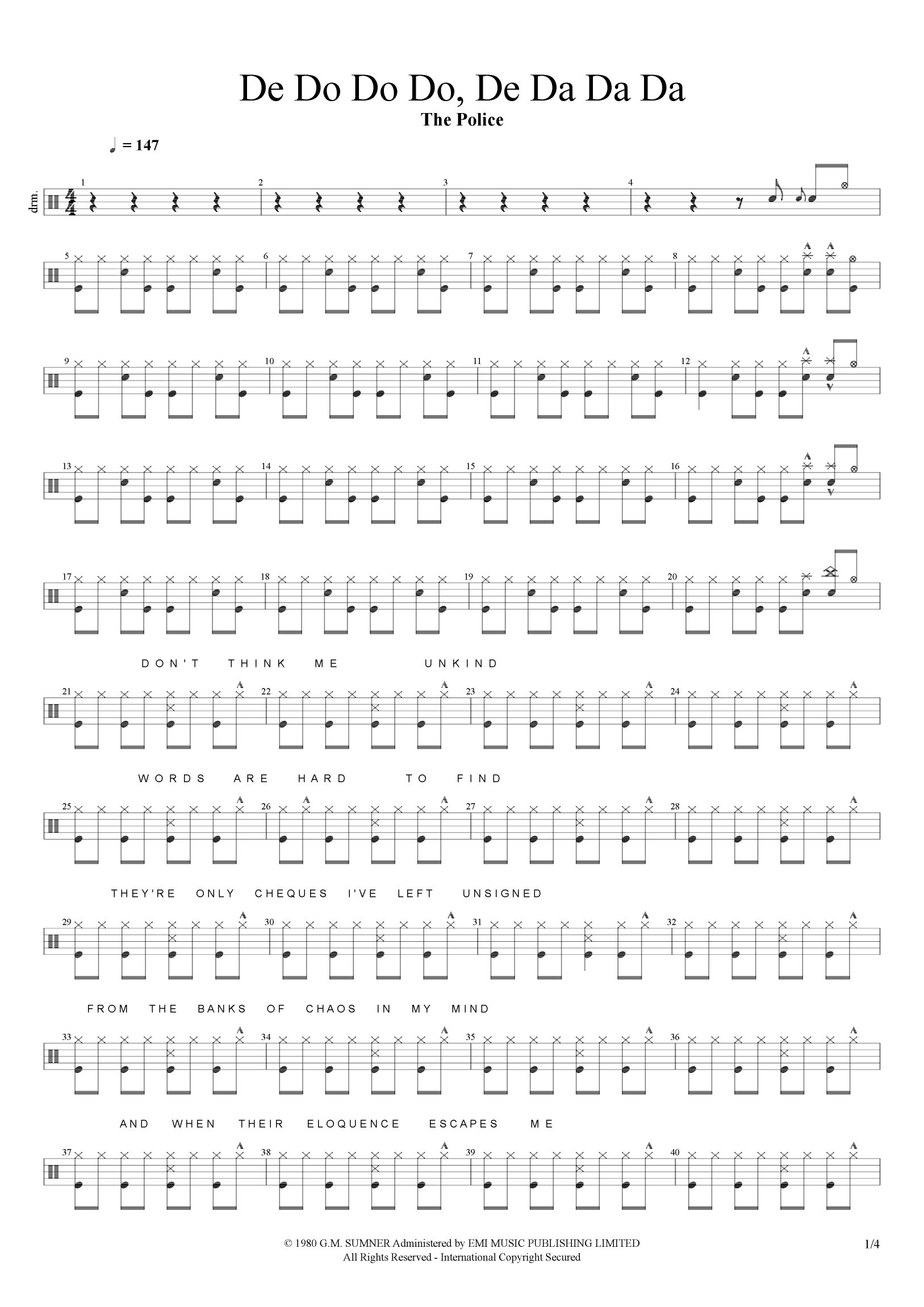 De Do Do Do, De Da Da Da (arr. Cyril Mayer)