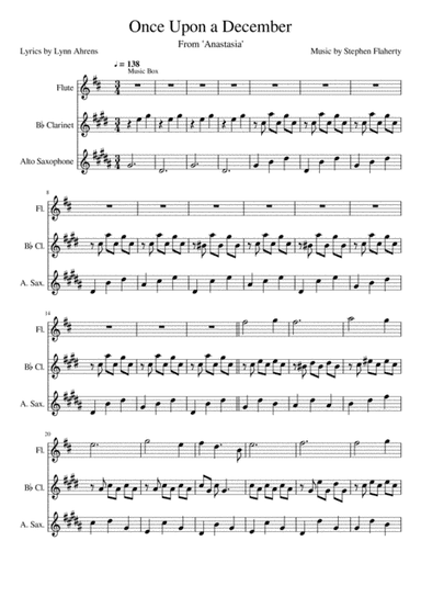 Once Upon A December from the Twentieth Century Fox Motion Picture ANASTASIA (arr. Beth McQuillan)