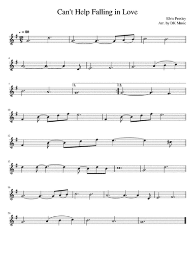 Can't Help Falling In Love (arr. DK Music)