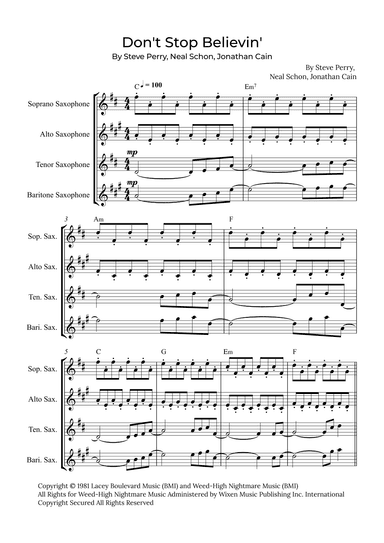 Don't Stop Believin' (arr. Alex Nunes Rodrigues)