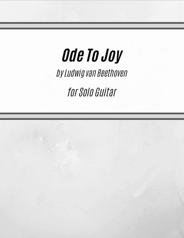 Ode To Joy (for Solo Guitar) (arr. Kenneth Pasciak)