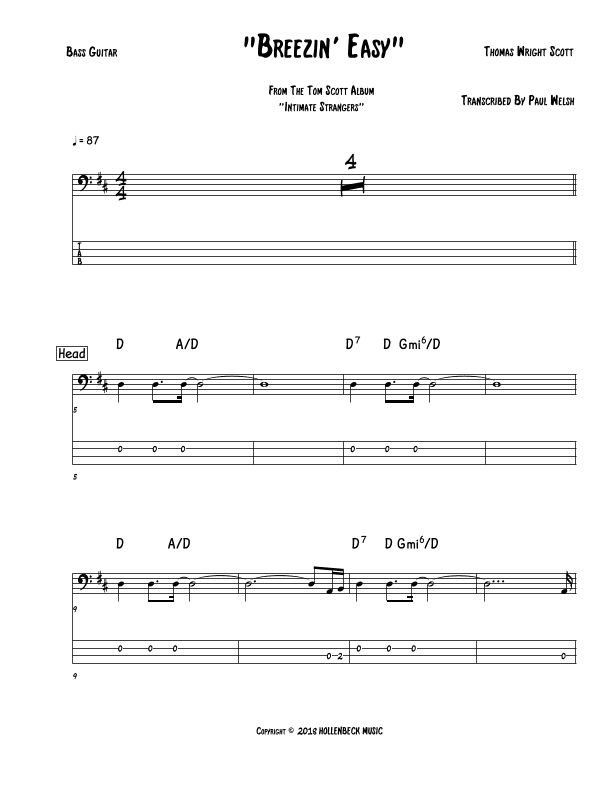 Breezin' Easy (arr. P Welsh)