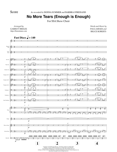 No More Tears (enough Is Enough) (arr. Garrett Breeze)