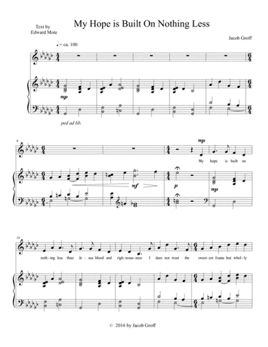 My Hope is Built On Nothing Less (arr. Jacob Groff)