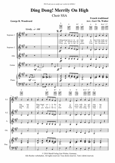 Ding Dong! Merrily On High (arr. Gert Th. Walter)