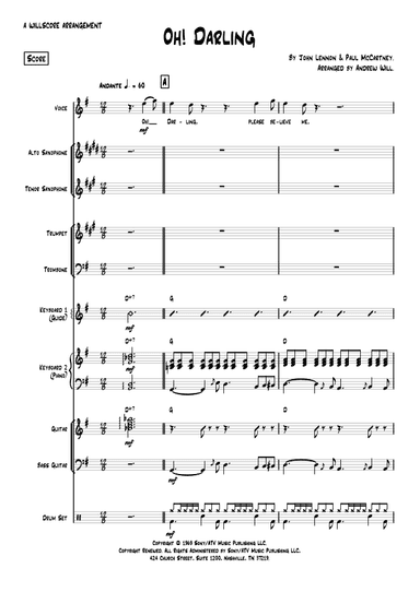 Oh! Darling (arr. Andrew Will)