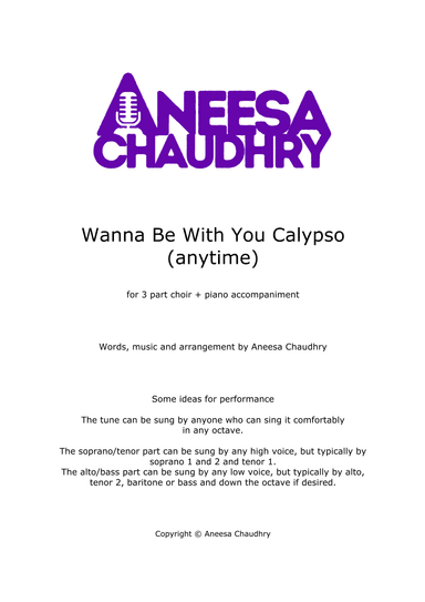 Wanna Be With You Calypso