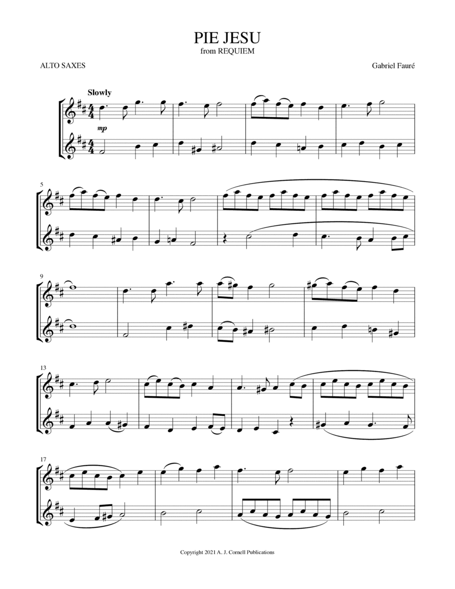 Pie Jesu (from Requiem) (arr. Mark Phillips)