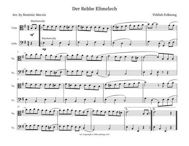 Der Rebbe Elimelech (the Rebbe Elimelech) (arr. Dominic Meccia)