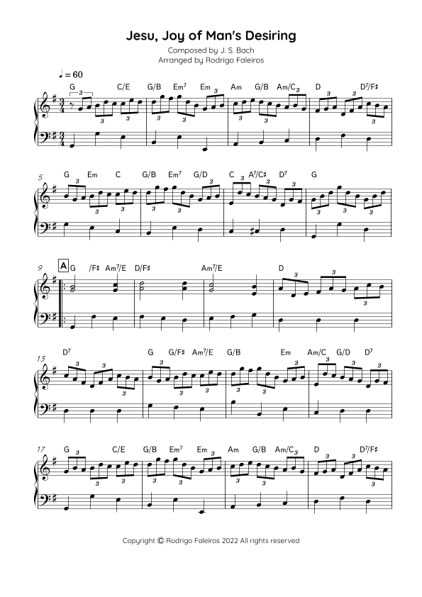 Jesu, Joy of Man's Desiring (arr. Rodrigo Faleiros)