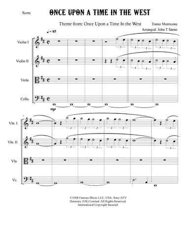 Once Upon A Time In The West (arr. John T Sarno)