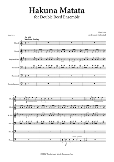 Hakuna Matata (arr. Dominic McGonigal)