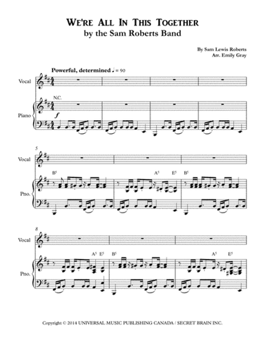 We're All In This Together (arr. Emily Gray)