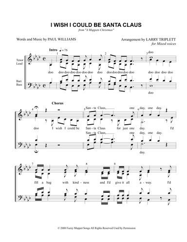 I Wish I Could Be Santa Claus (arr. Larry Triplett)