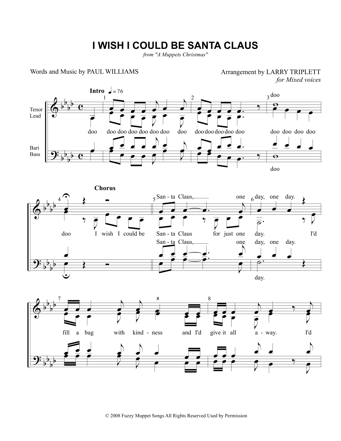I Wish I Could Be Santa Claus (arr. Larry Triplett)