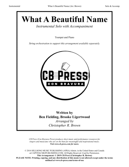 What A Beautiful Name (arr. Christopher R. Brown)