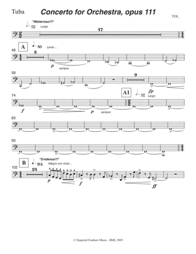 Concerto for Orchestra, opus 111 (2005) Tuba part