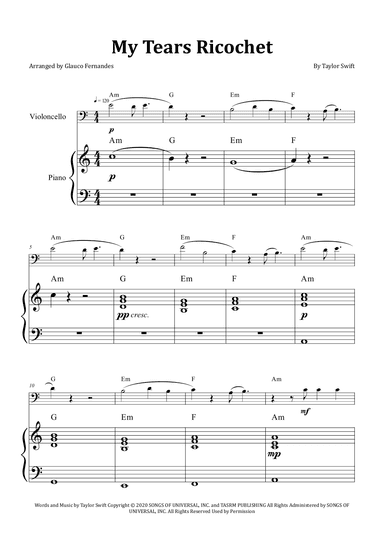 My Tears Ricochet (arr. Glauco Fernandes)