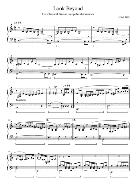 Classical Guitar Modern Piece - Rino Tirri