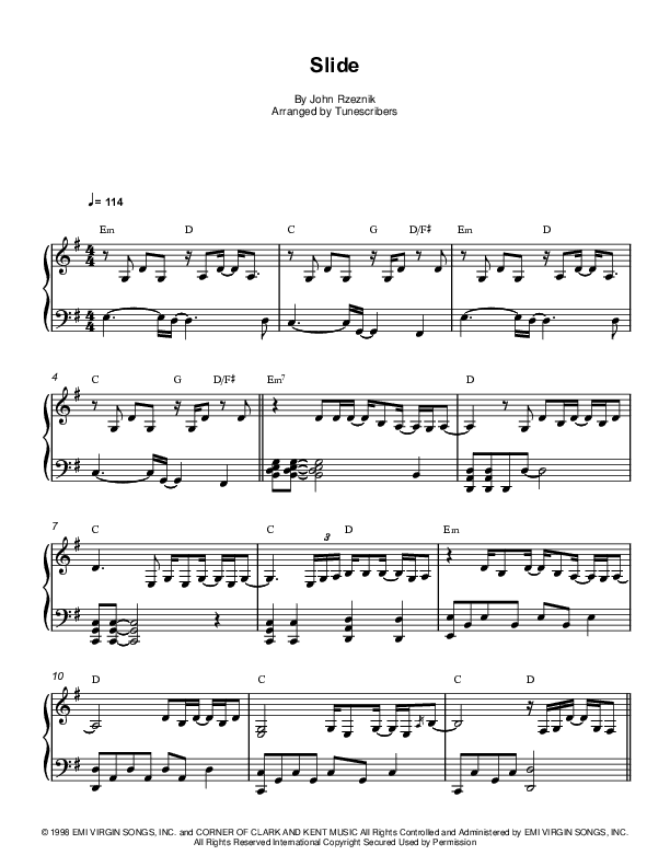 Slide (arr. Tunescribers)