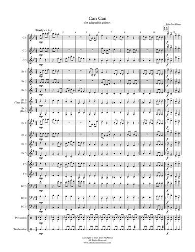 Can Can - for adaptable quintet (arr. John McAllister)