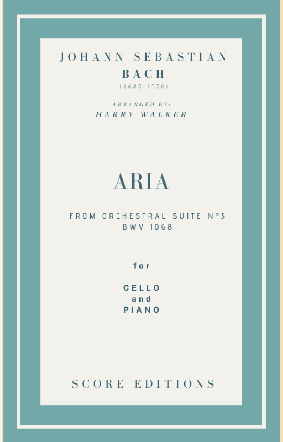 Bach Air from Suite No.3 (for Cello and Piano) (arr. Harry Walker)