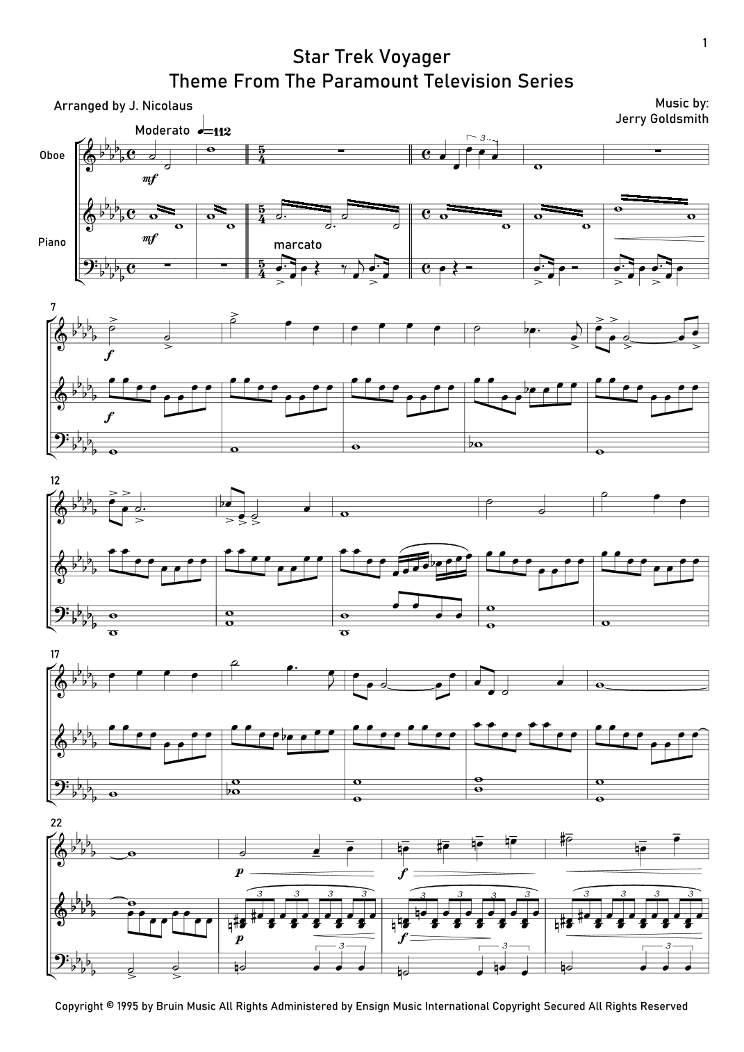 Star Trek - Voyager(r) (arr. John Nicolaus)
