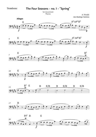 The Four Seasons - Spring (arr. Rodrigo Faleiros)