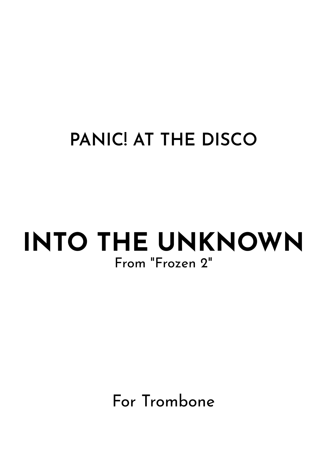 Into The Unknown (arr. Jireh J.)