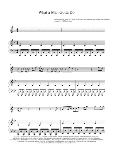 What A Man Gotta Do (arr. C&D Music Publishing)