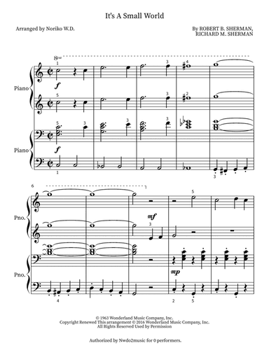 It's A Small World (arr. Noriko W.D.)