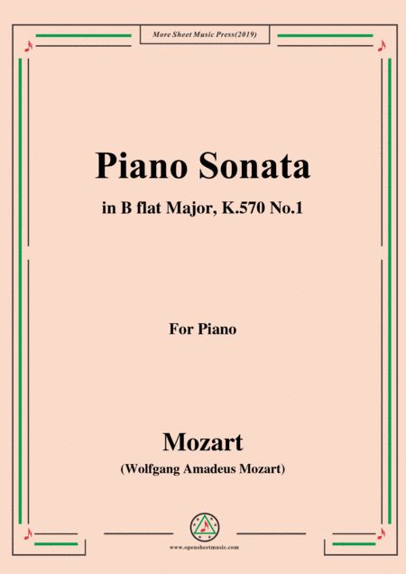 Mozart-Piano Sonata in B flat Major,K.570,No.1 (arr. MSM)