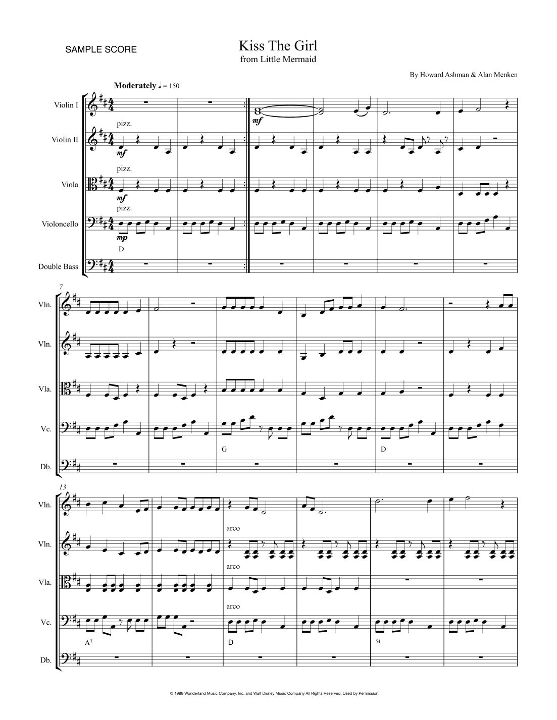 Kiss The Girl (arr. Sherry Lewis)
