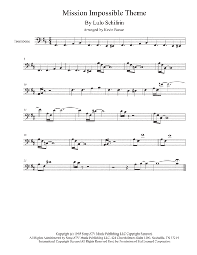 Mission: Impossible Theme  from the Paramount Television Series MISSION: IMPOSSIBLE (arr. Kevin Busse)