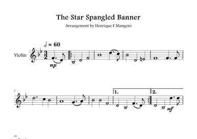 The Star-Spangled Banner (arr. Henrique F Mangoni)