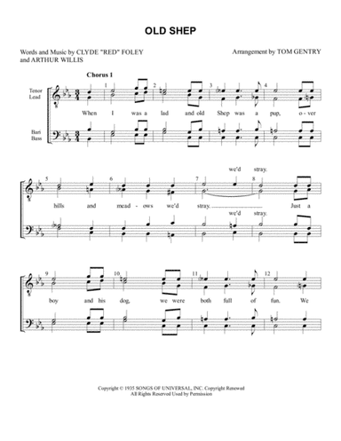 Old Shep (arr. Tom Gentry)