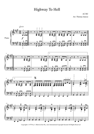 Highway To Hell (arr. Thomas Jancso)